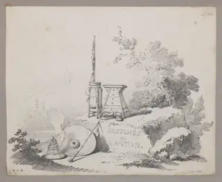 Chinese barber's apparatus, by George Chinnery, 7