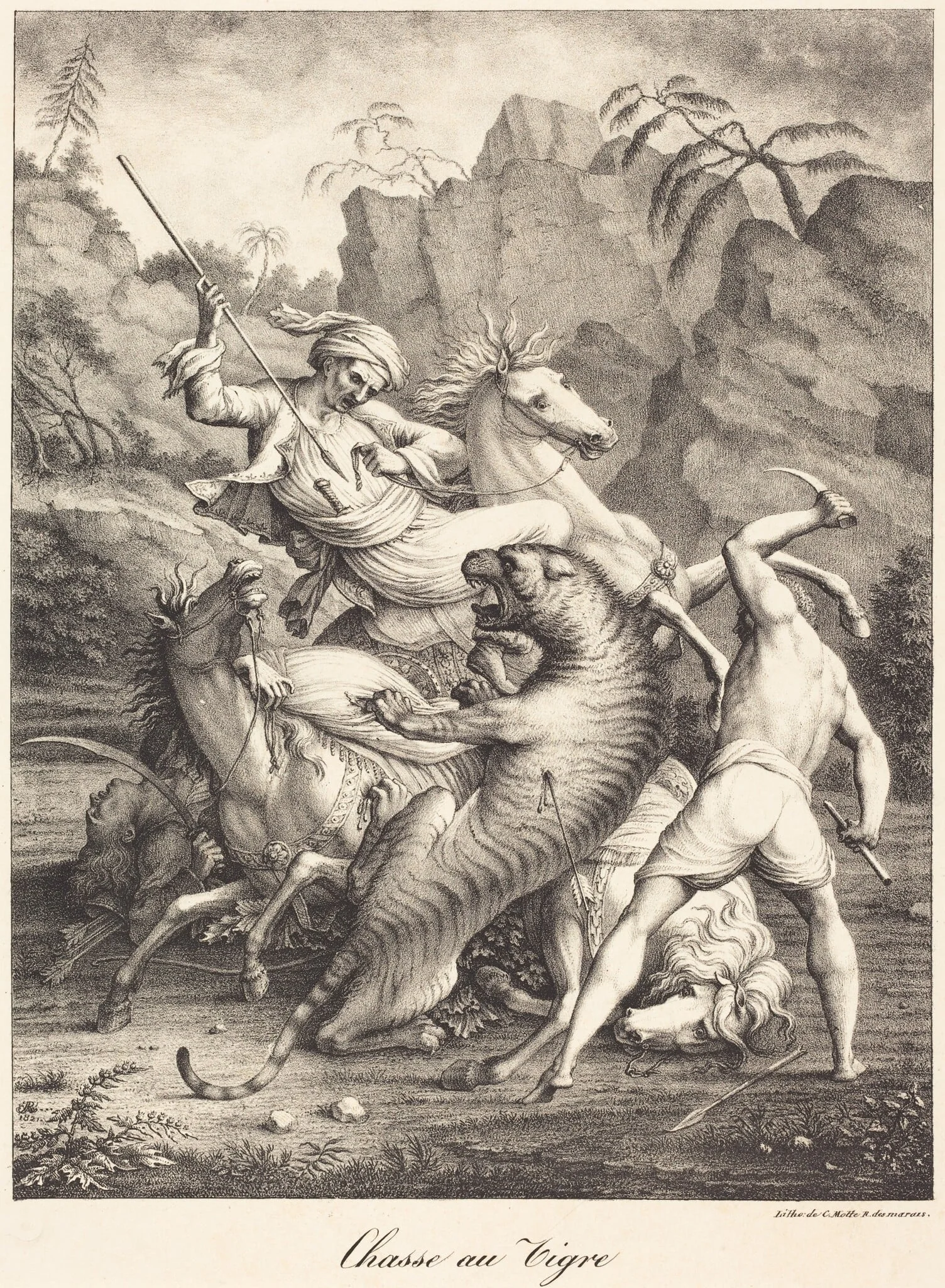 Tiger Hunt, detail