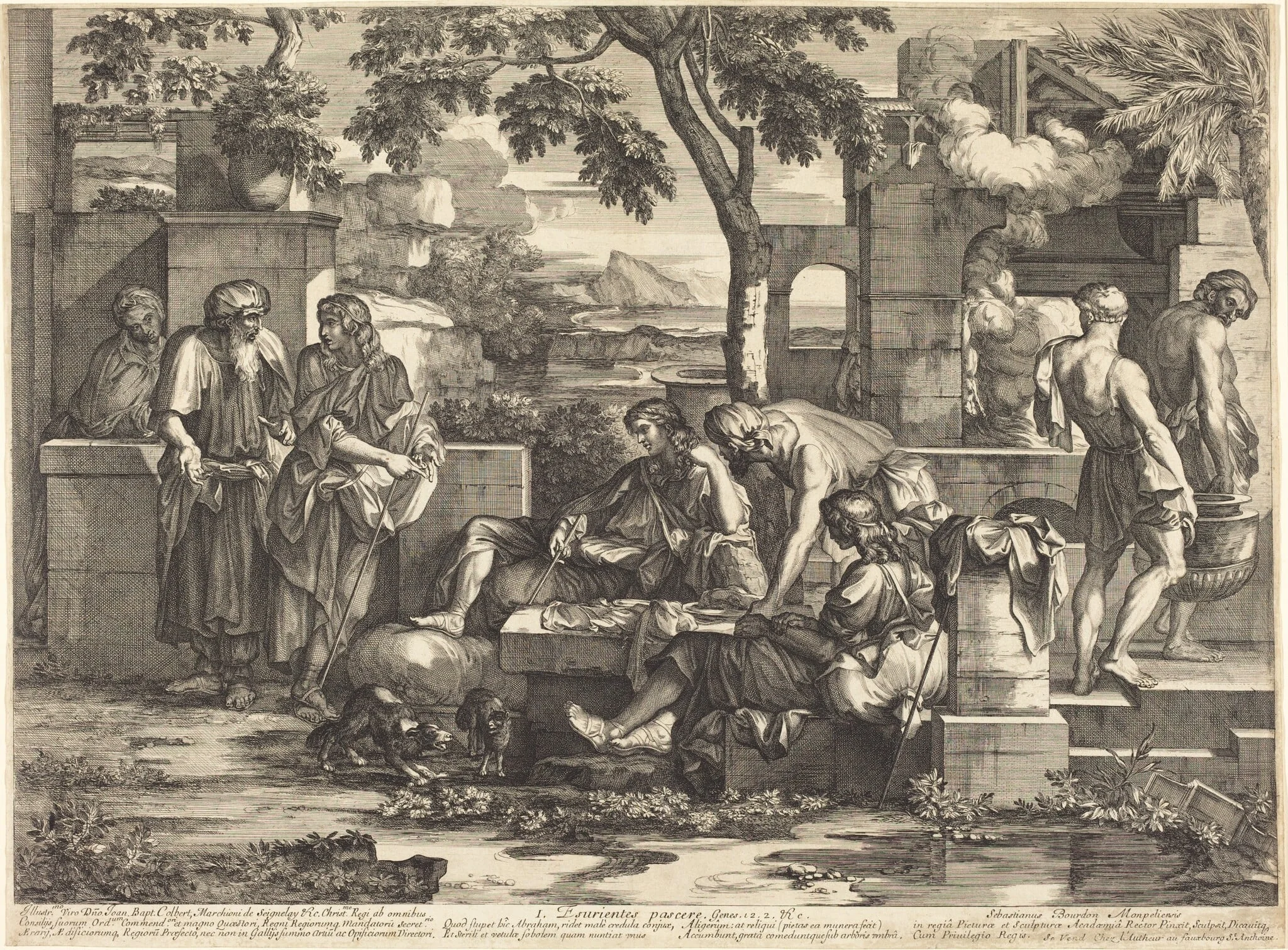 Esurientes pascere, detail