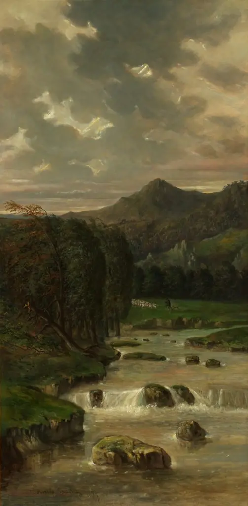 Paisaje con río, by Ceferino Araujo
