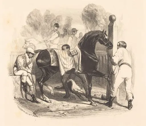 Horse before the Race, by Célestin Nanteuil