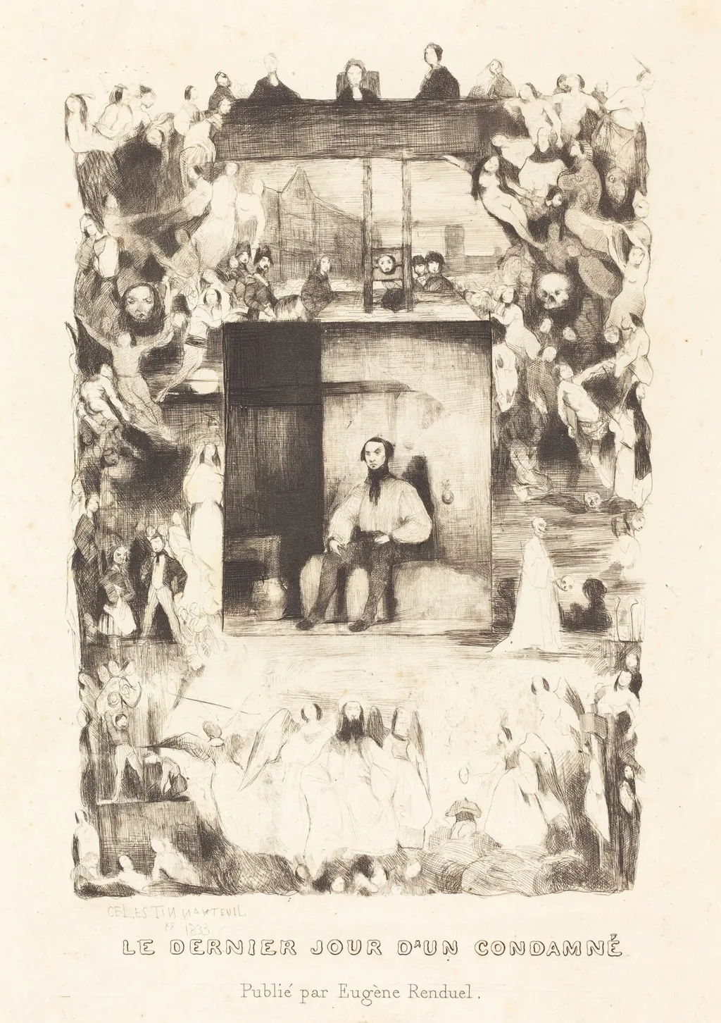 Le dernier jour d'un condamne, by Célestin Nanteuil, ink, 1833