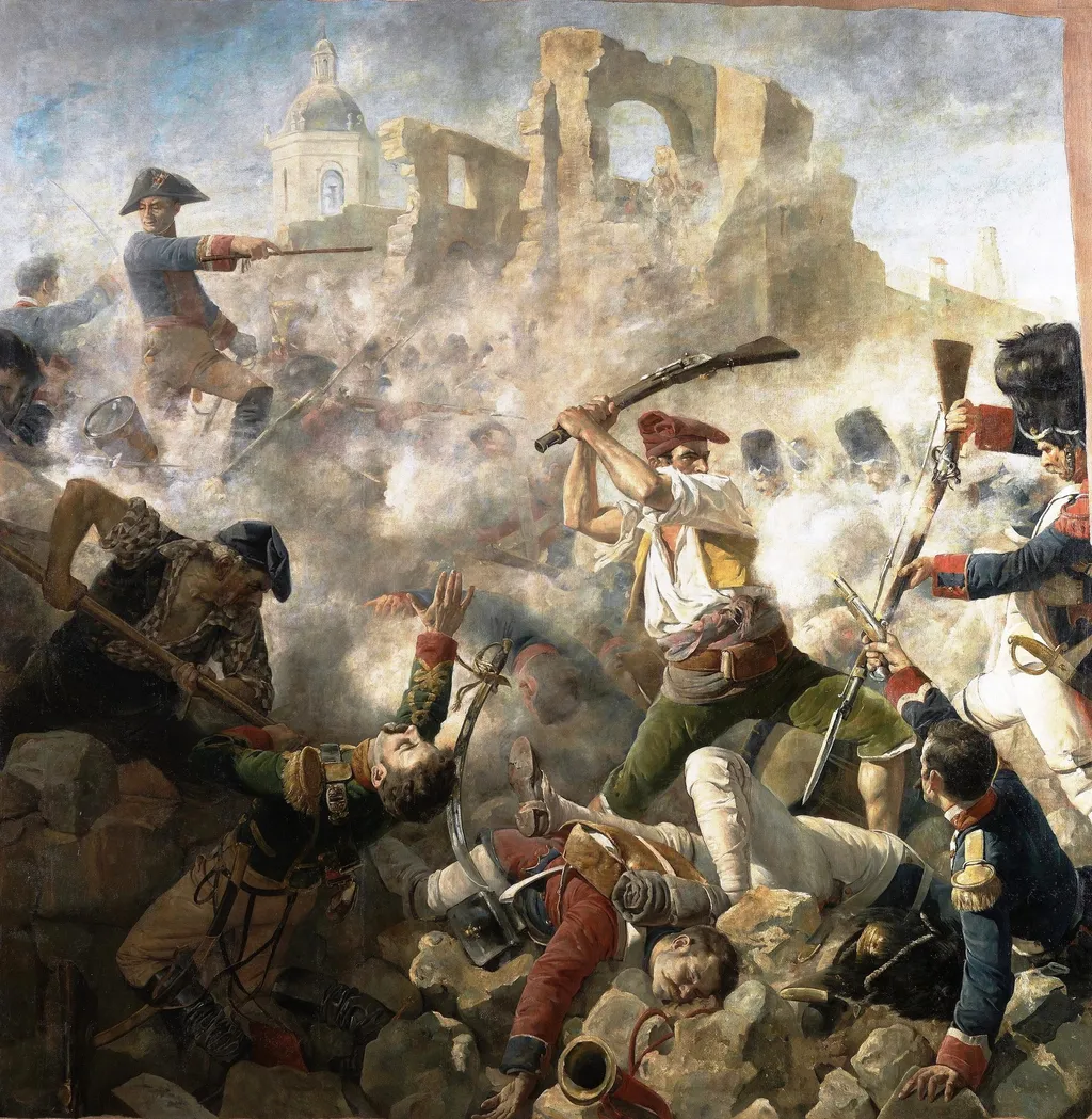 El gran día de Gerona (19 septiembre de 1809), by César Álvarez Dumont, oil, 1896