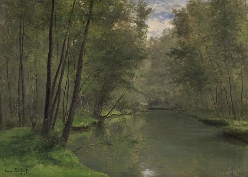 Along the River Epte in Gasny, by César de Cock