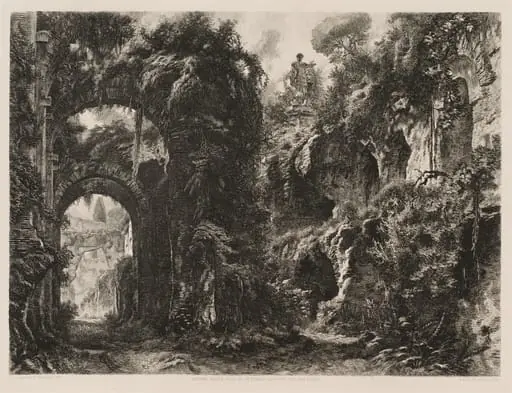 Ruins of the House of Septimius Severus on the Palatine (Rovine della casa di S.S. sul Palatino ), by Cesare Biseo