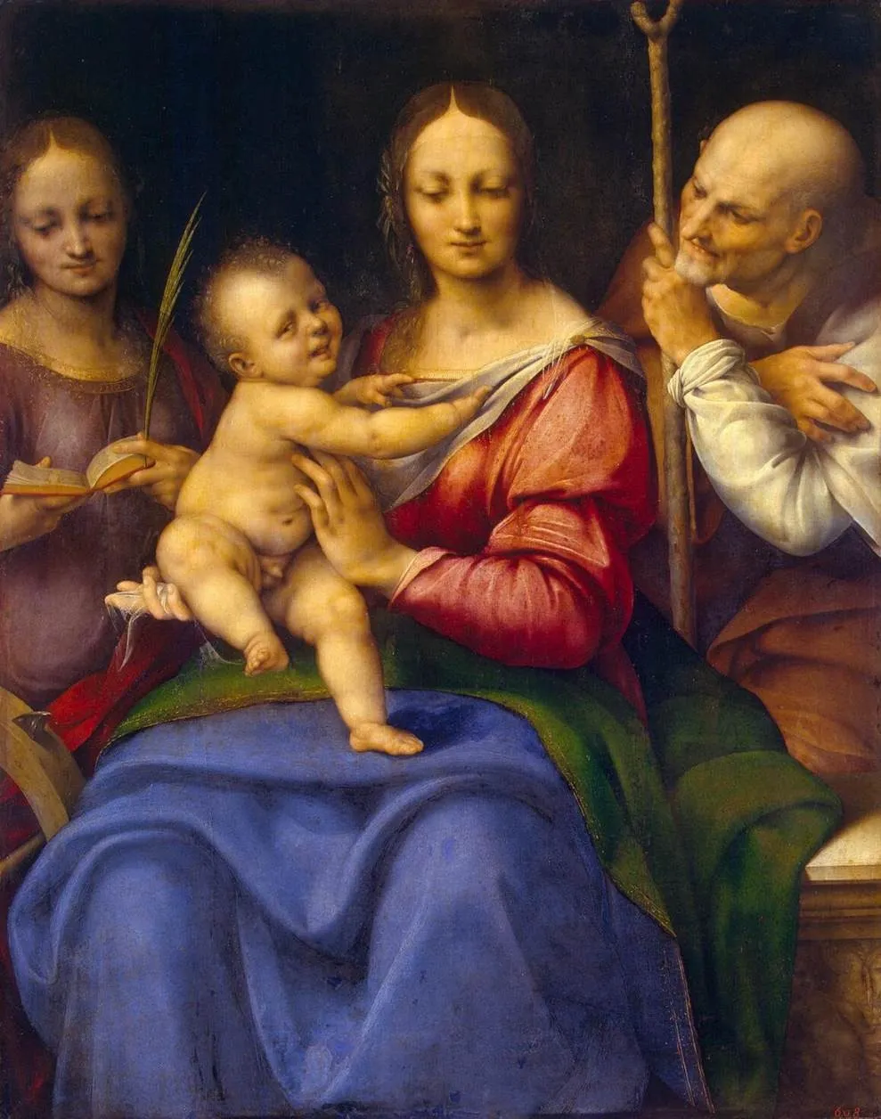 Holy Family with St Catherine, by Cesare da Sesto, unspecified, 1517