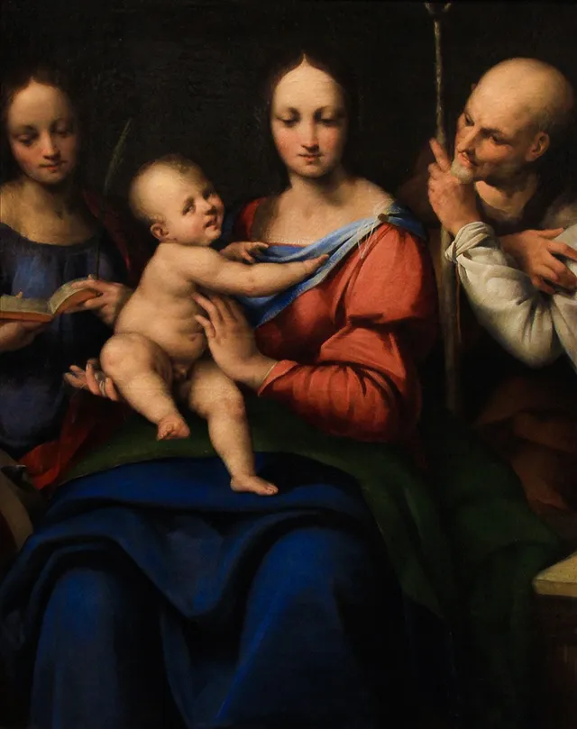 The Holy Family with Catherine, by Cesare da Sesto