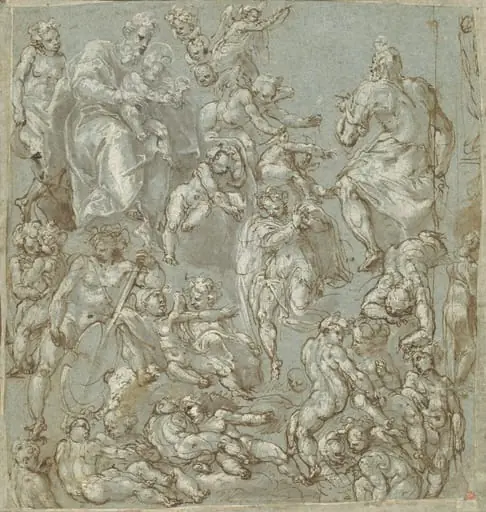 Saint Joseph and the Christ Child with Angels and Putti, by Cesare Pollini