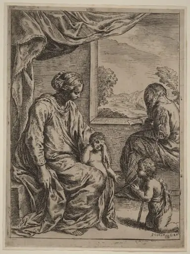 The Holy Family with Saint John the Baptist, by Cesare Roberti