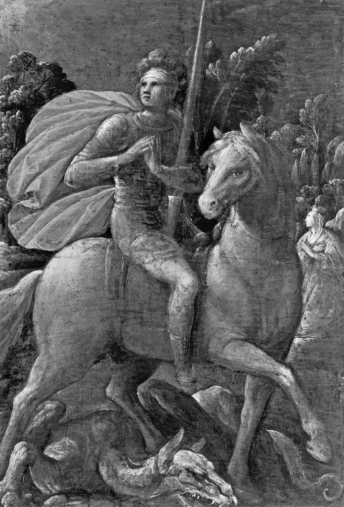 Saint George and the Dragon, by Cesare Rossetti