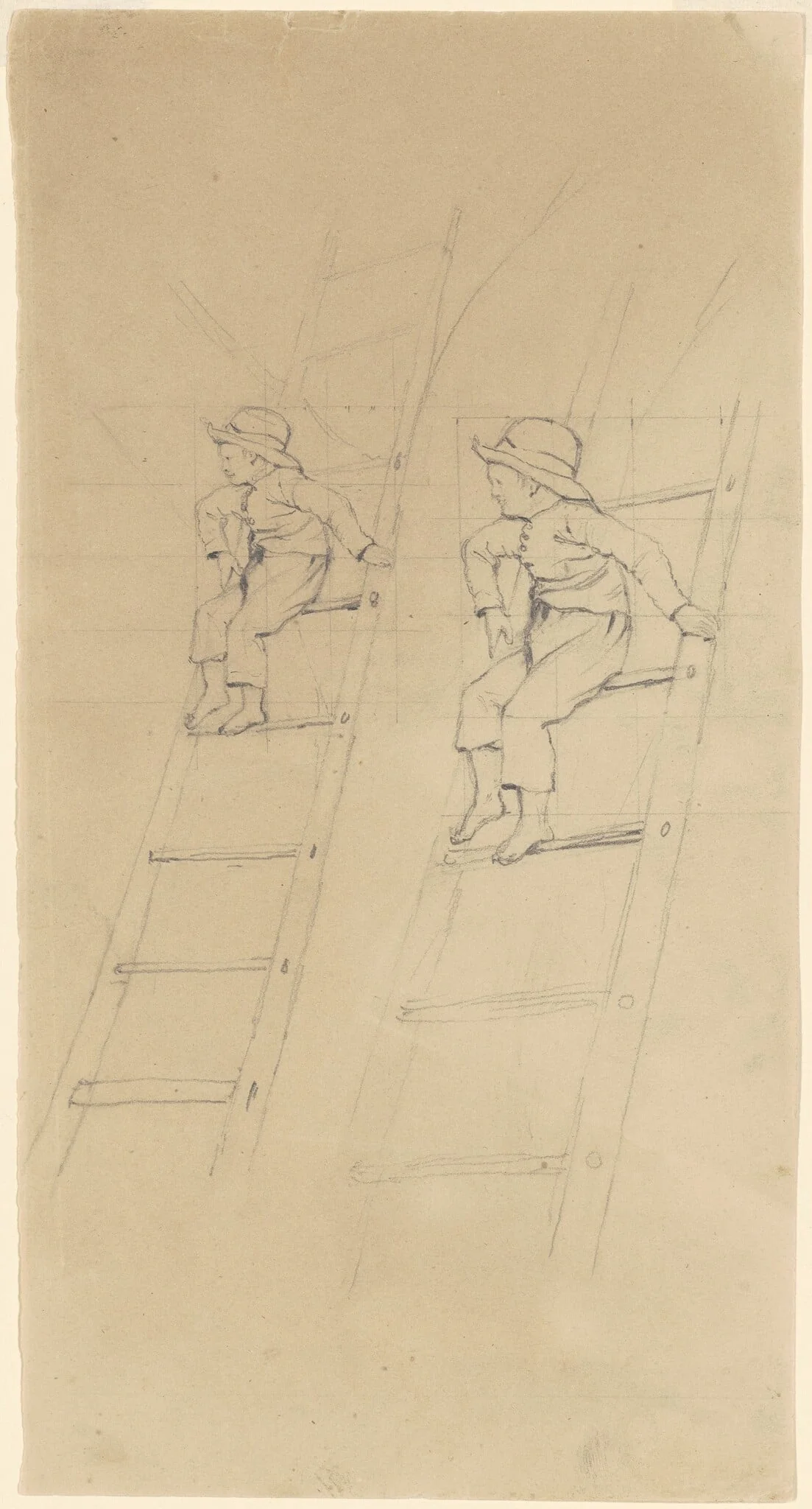 Studies of a Boy on a Ladder, detail