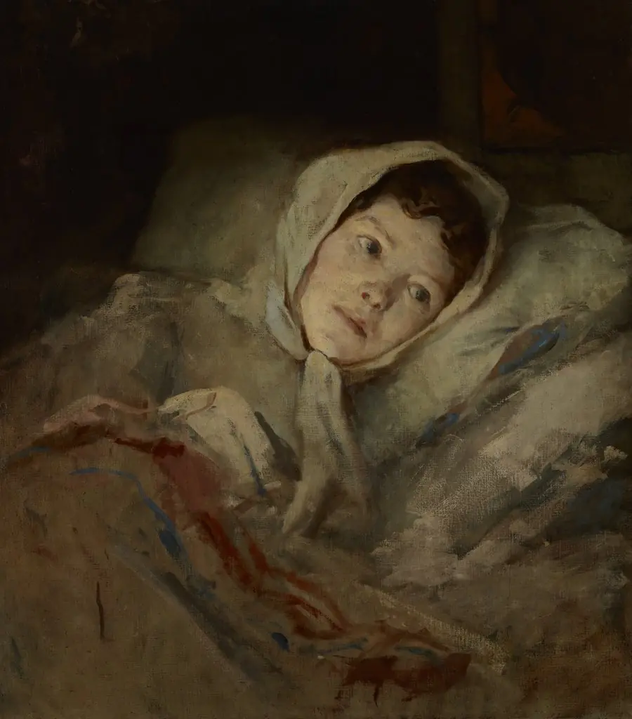 Portrait of Aniela Geppert, by Witold Pruszkowski, oil, 1881