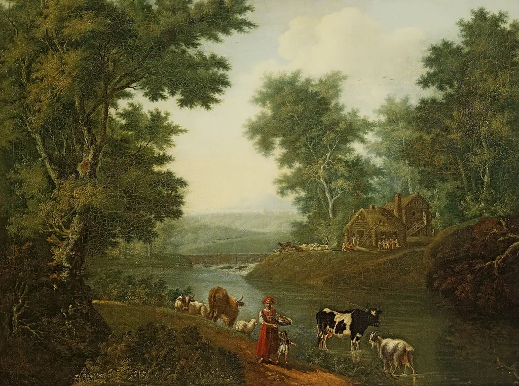 Landscape in the Surroundings of Petersburg, by Semyon Shchedrin, oil, 1750