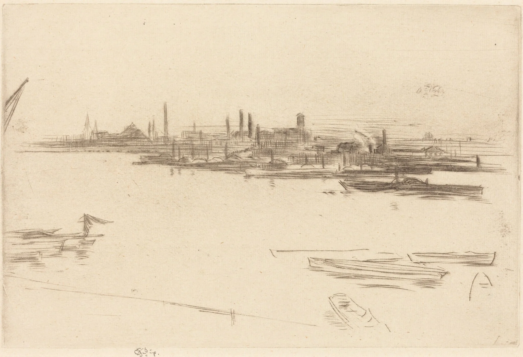 Battersea Morn, detail
