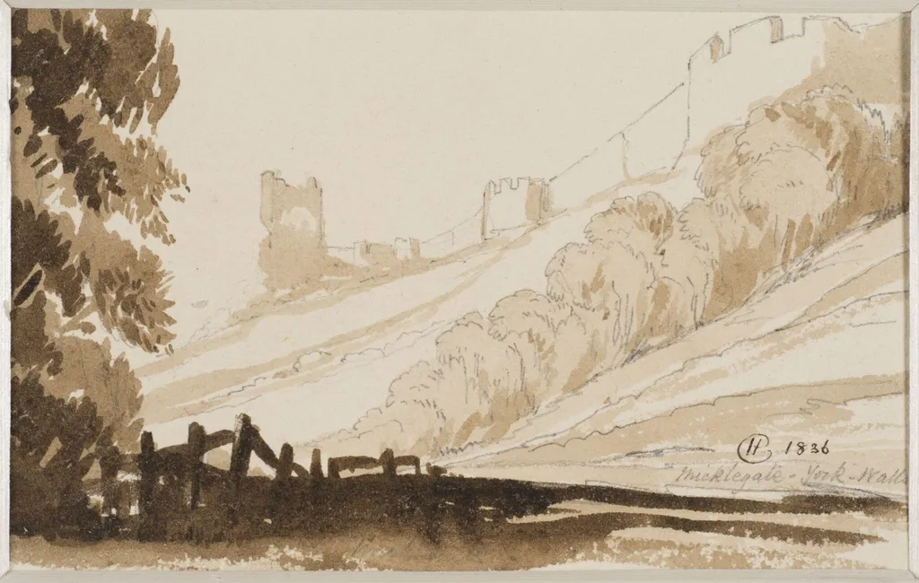 Micklegate, York Walls, by Henry Cole, 1836