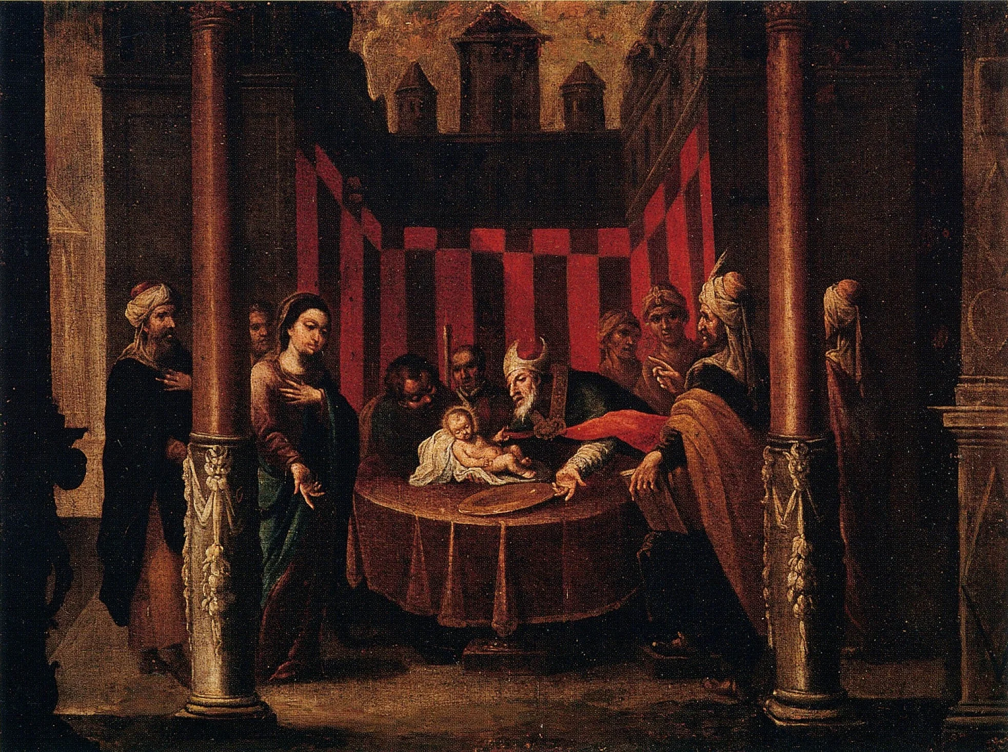 Circumcision (previous Adoration of the Magi), detail