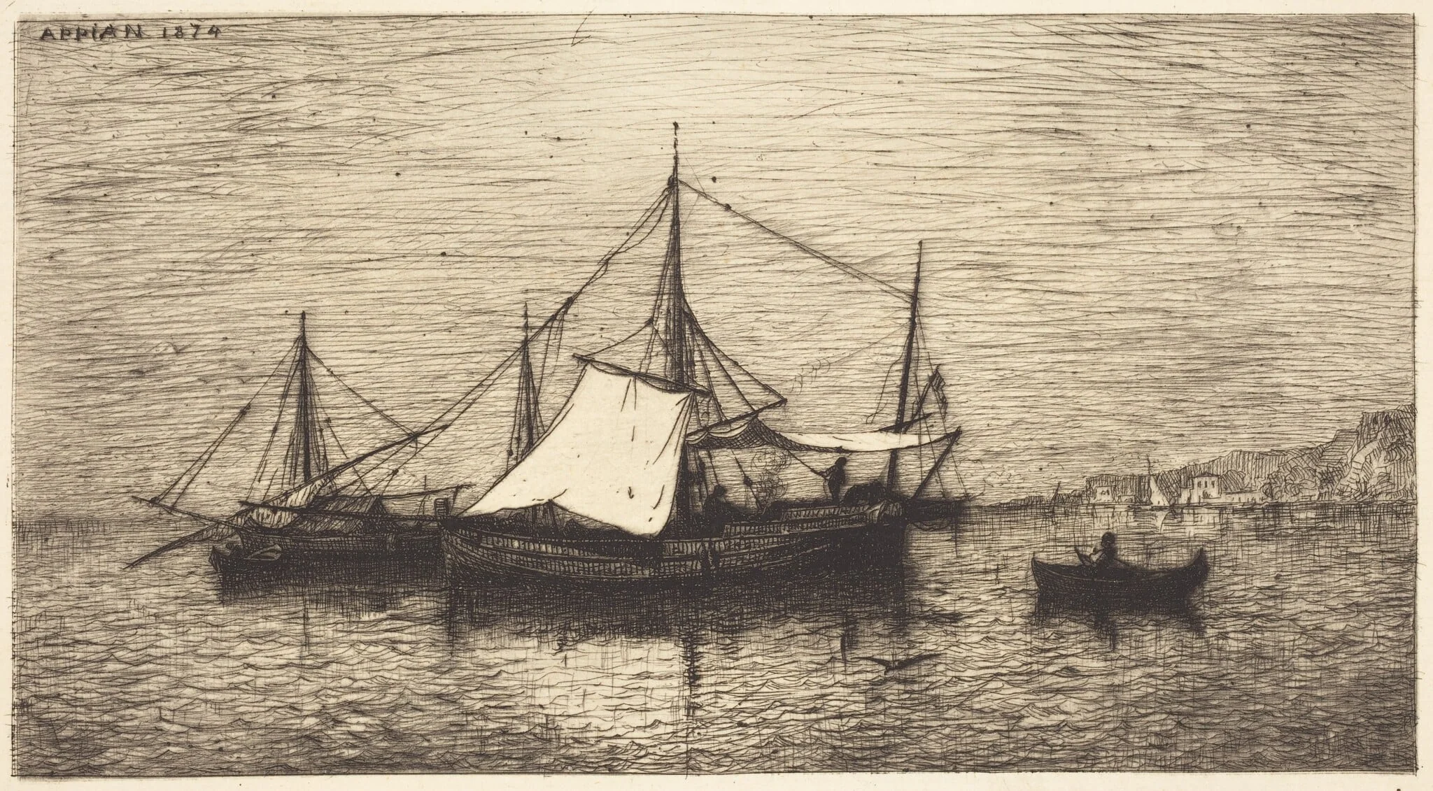 Coasting Trade Vessels, Italy, detail