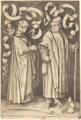 The Churchgoers, by Israhel van Meckenem, ink, 1499