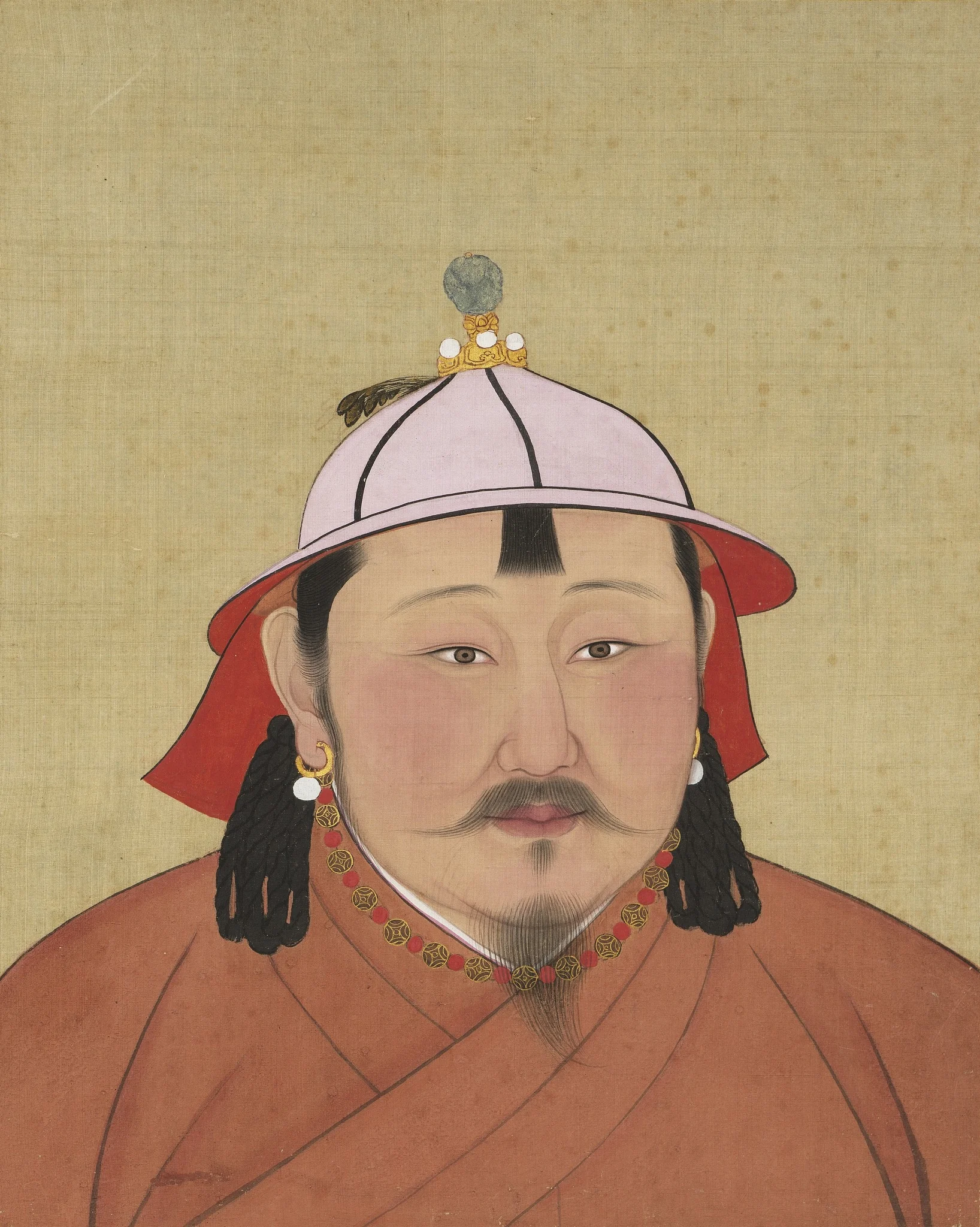 元代帝半身像册-元成宗皇帝像, detail