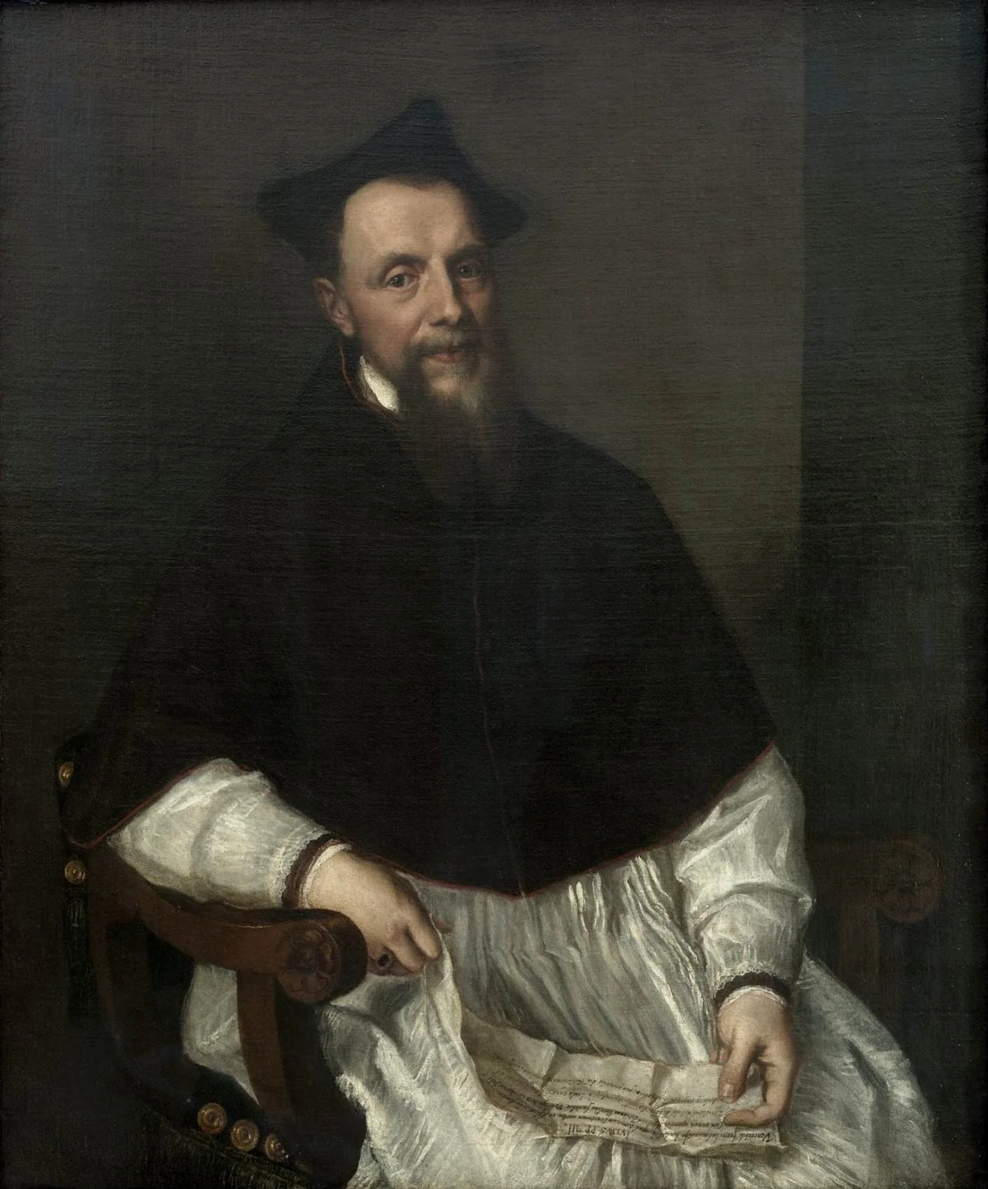 Portrait of Bishop Ludovico Beccadelli, detail