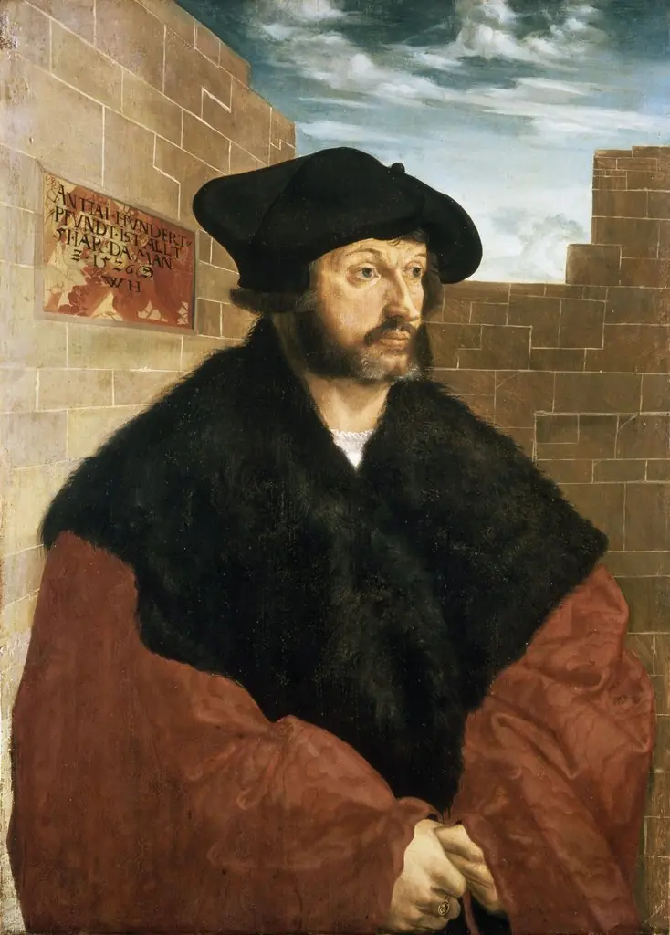Portrait of Anton Hundertpfundt, by Wolf Huber, unspecified, 1526