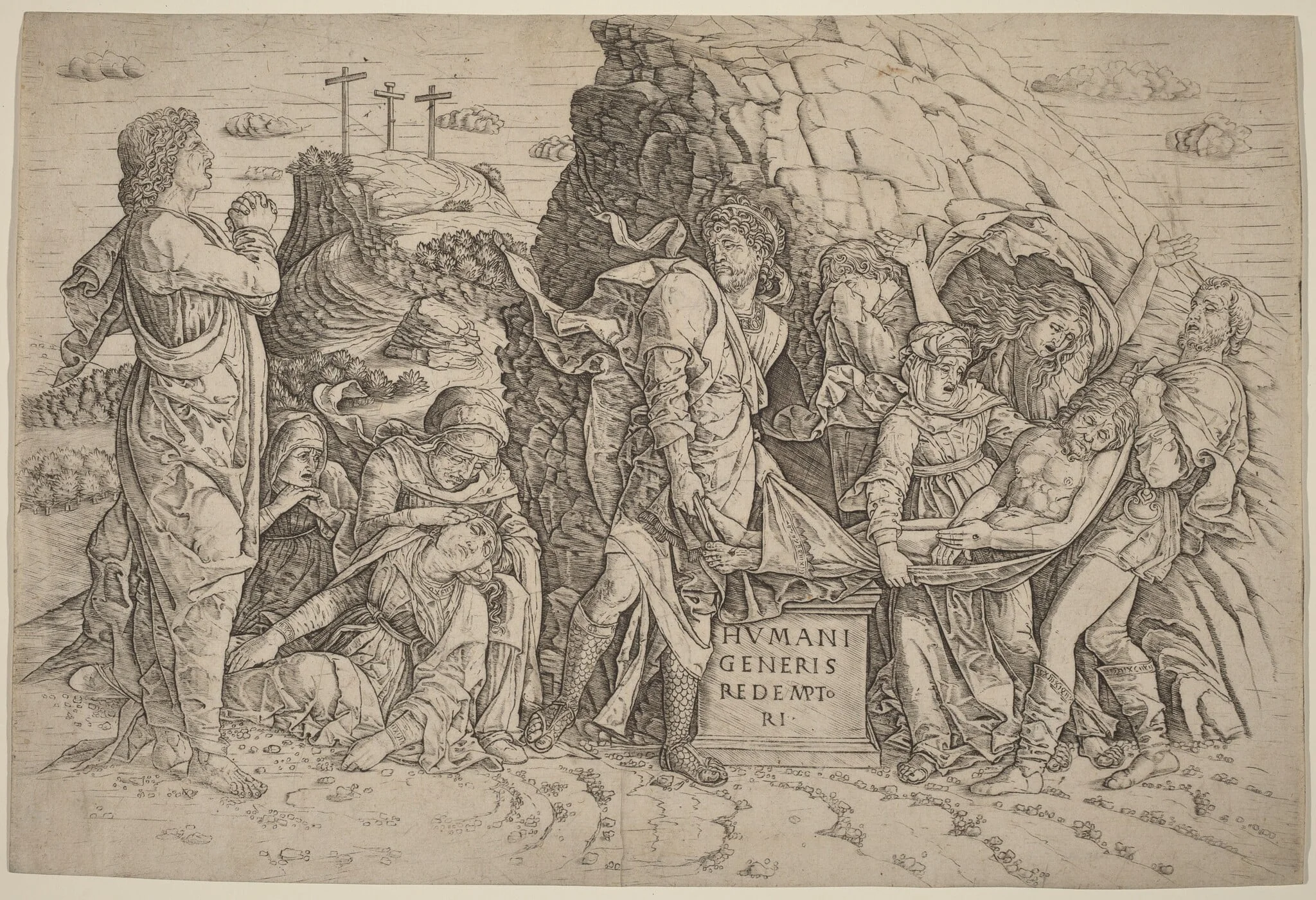 The Entombment, detail