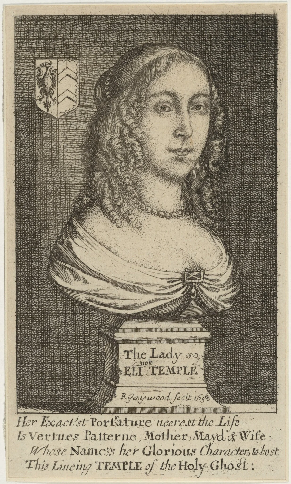 Lady Eleanor Temple, Wife of Sir Peter Templeof Stanton Bury, detail