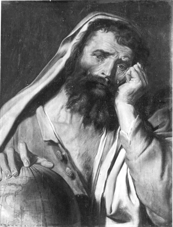 Der weinende Philosoph (Heraklit) (Schule), detail