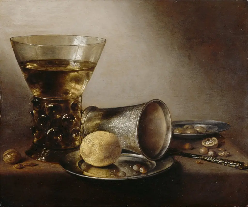 Still Life with Roemer, by Pieter Claesz, unspecified, 1644