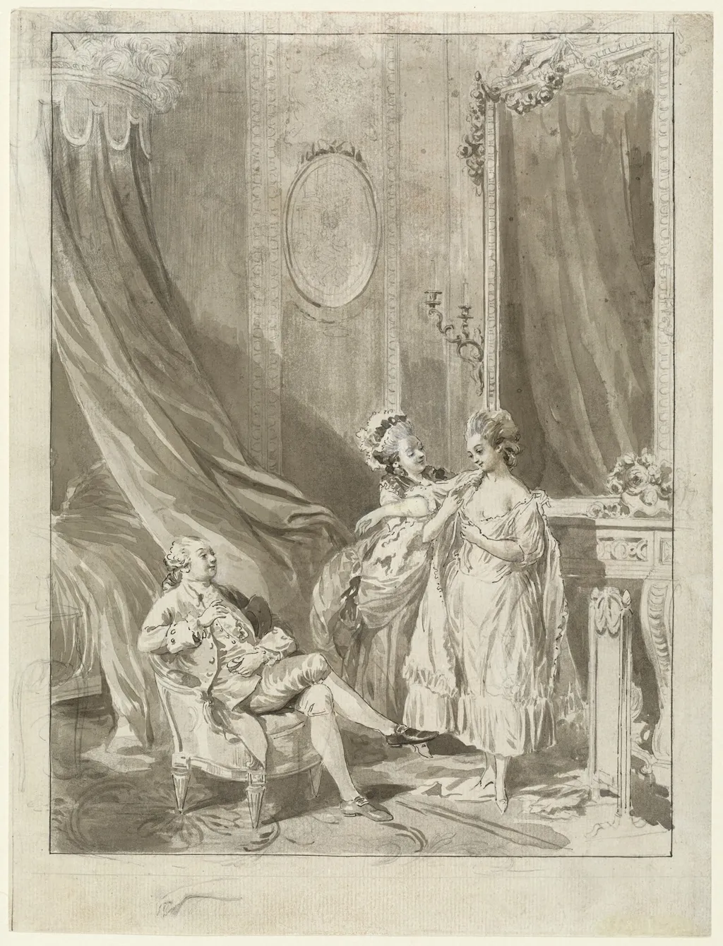 Early Morning, by Sigmund Freudenberger, ink, 1774