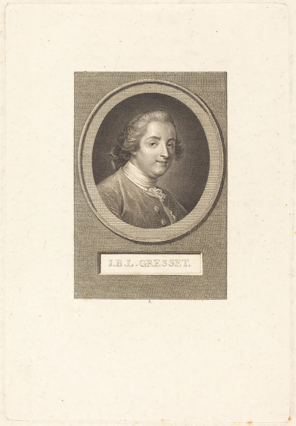 Jean-Baptiste-Louis Gresset, by Augustin de Saint-Aubin, ink, 1803