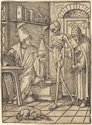 The Physician, by Hans Lützelburger, ink, 1526