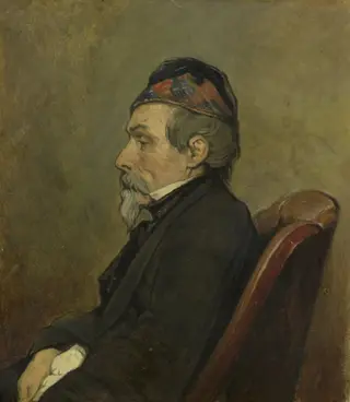 Portrait of Johan-Hendrick-Louis Meyer, Marine Painter, by Jan Weissenbruch, unspecified, 1858