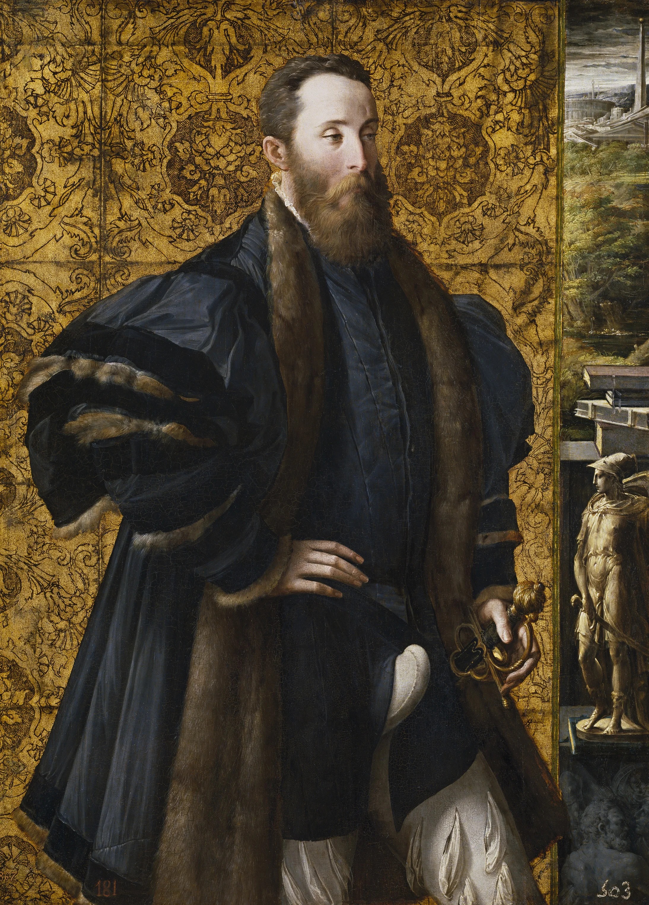 Portrait of Pier Maria Rossi di San Secondo, detail