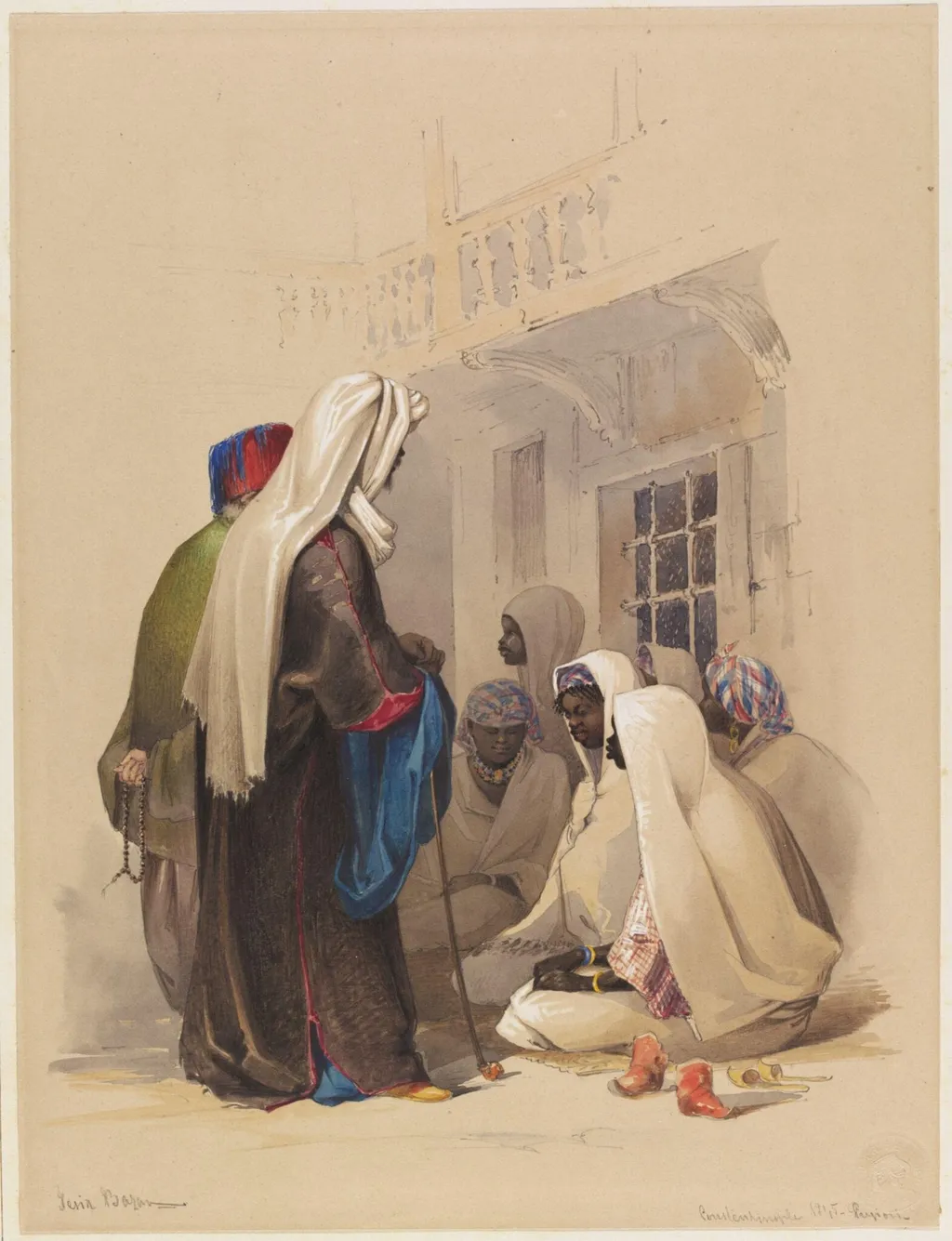 Yesir Bazar, by Amedeo Preziosi, watercolor, 1845