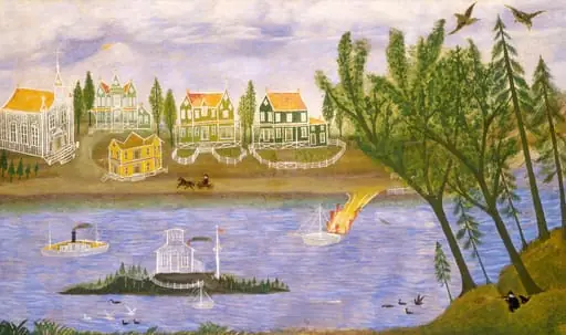 Village by the River, oil, 1887