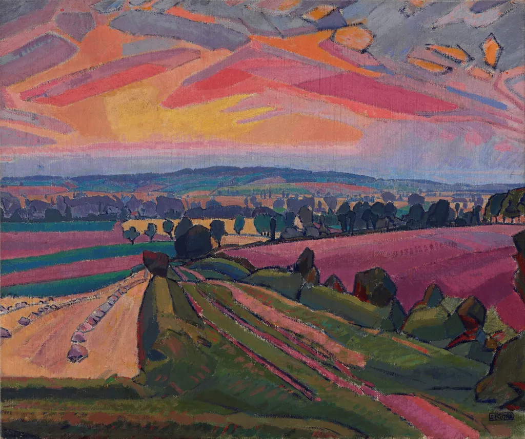 The Icknield Way, by Spencer Gore, oil, 1912