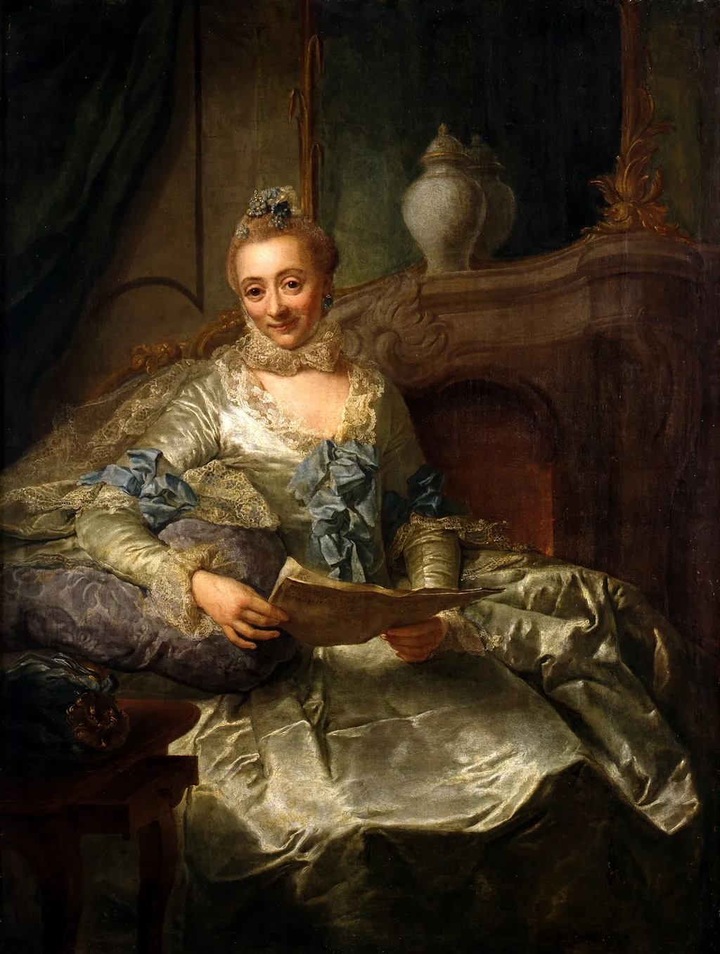 Chamber Councilor Sophie Elisabeth Giese, born von Schwerin, by Georg David Matthieu, oil, 1763