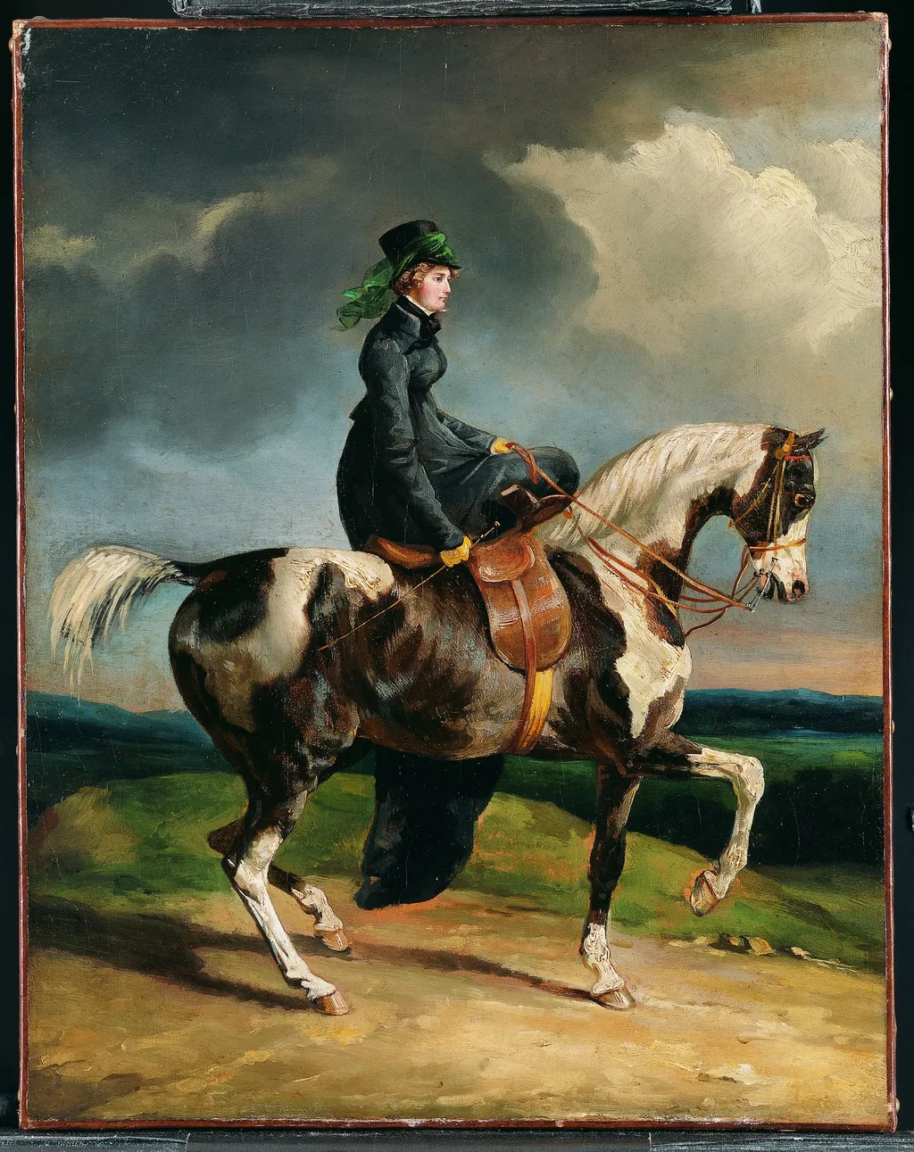 Horsewoman, by Théodore Géricault, oil, 1822