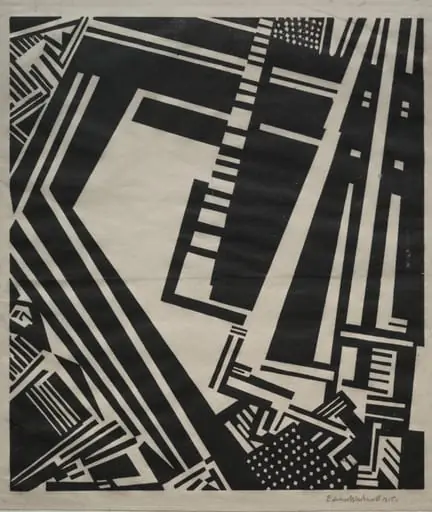 Illustration (Typhoon), by Edward Wadsworth, 1914