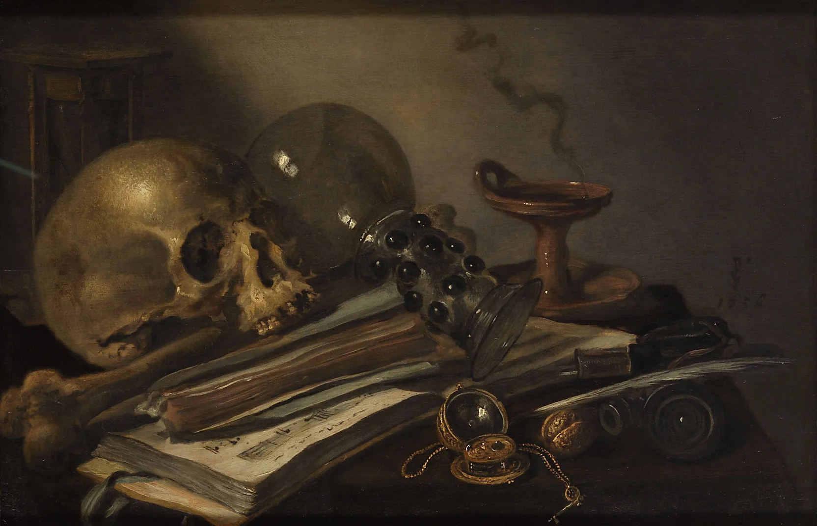 Vanitas still life, detail