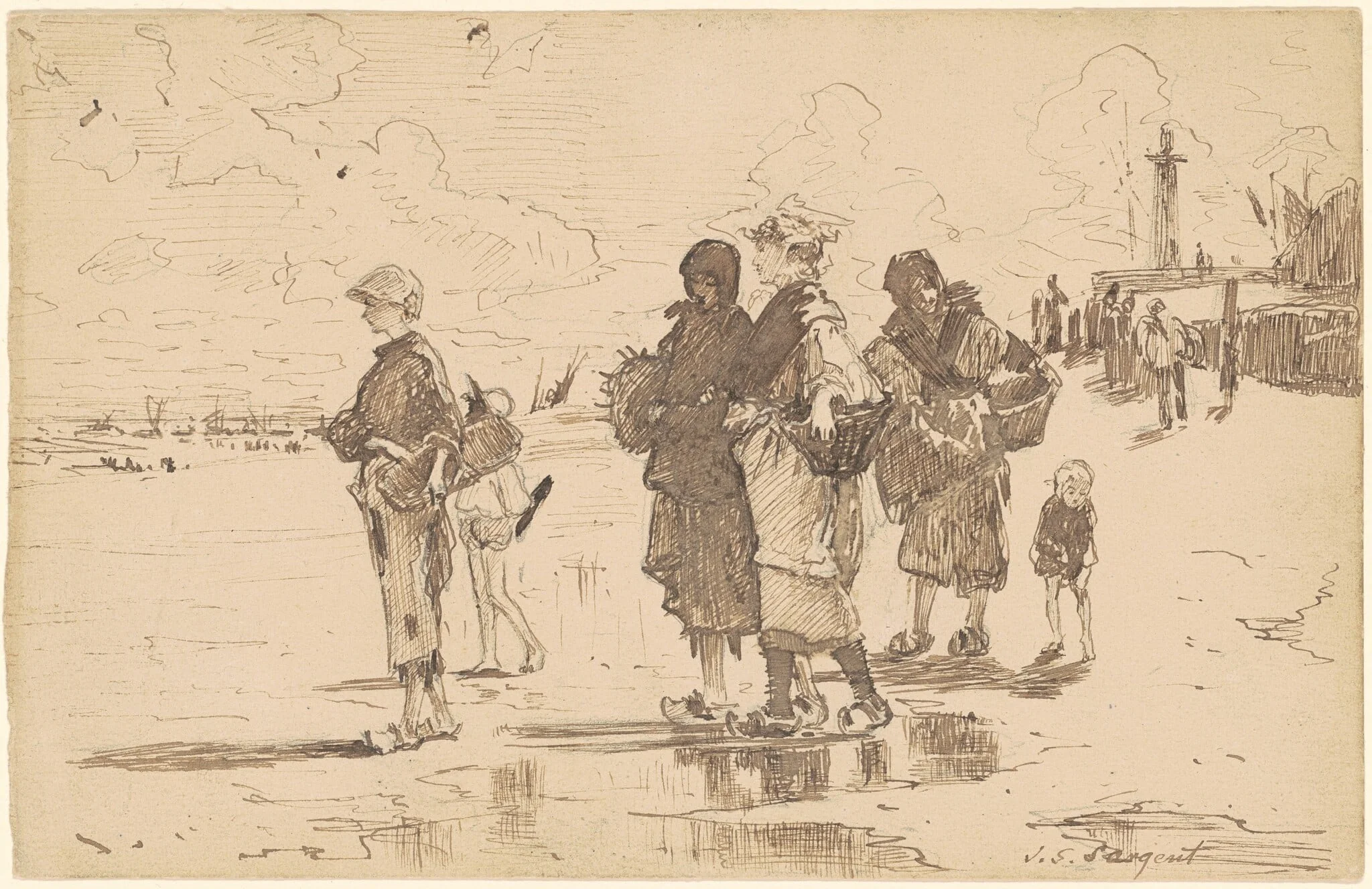 En route pour la pêche (Setting Out to Fish), detail