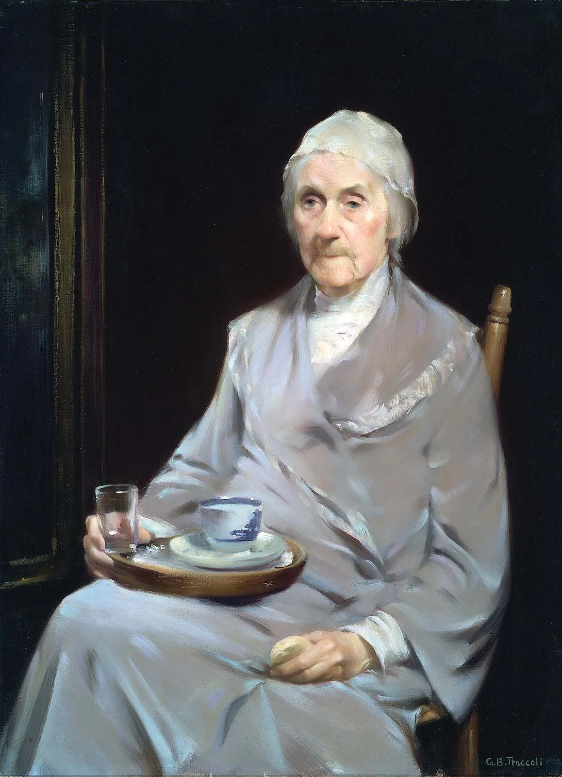 Mrs. Edwin Champney (Lady with a Tray), detail