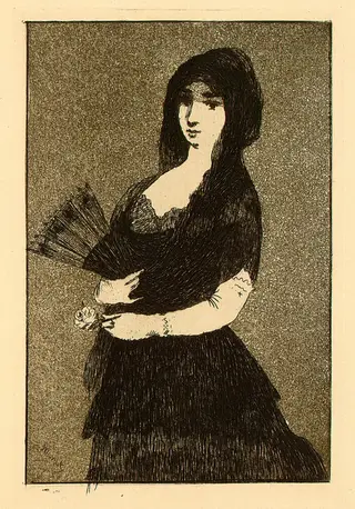Fleur Exotique (Exotic Flower), by Édouard Manet, ink, 1869