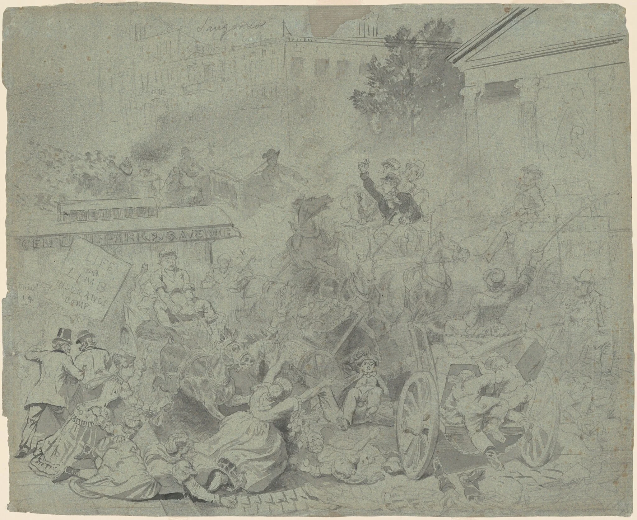 New York—Street Scene, detail