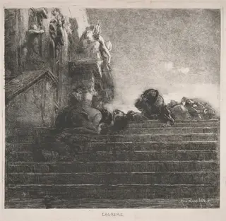 Lagrime (Tears), by Giuseppe Mentessi, ink, 1894