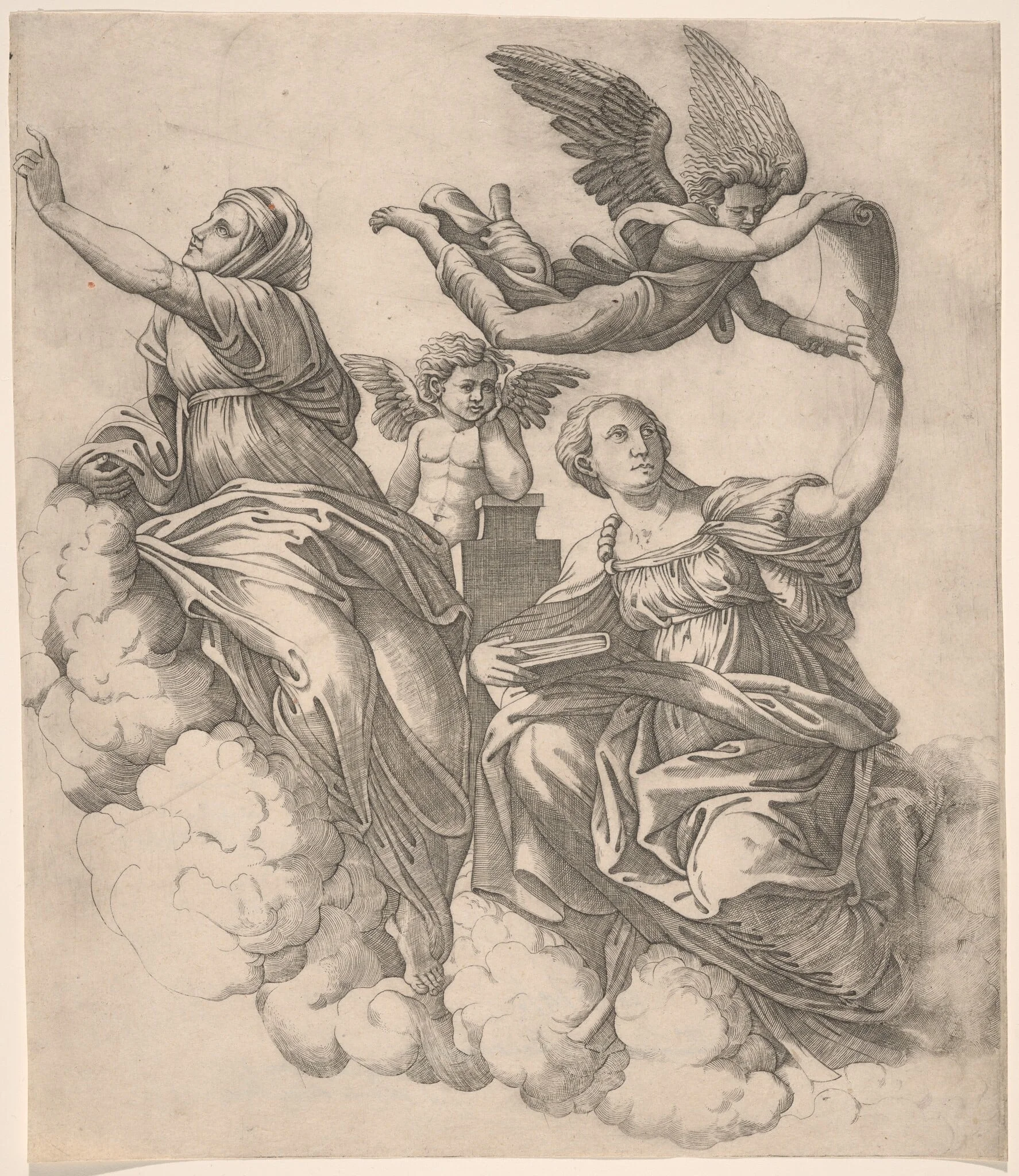 Two Sibyls and an Angel, detail
