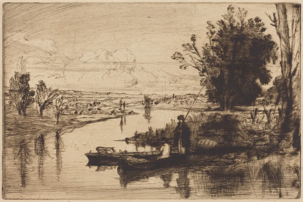 Thames Fishermen, by Francis Seymour Haden, ink, 1859