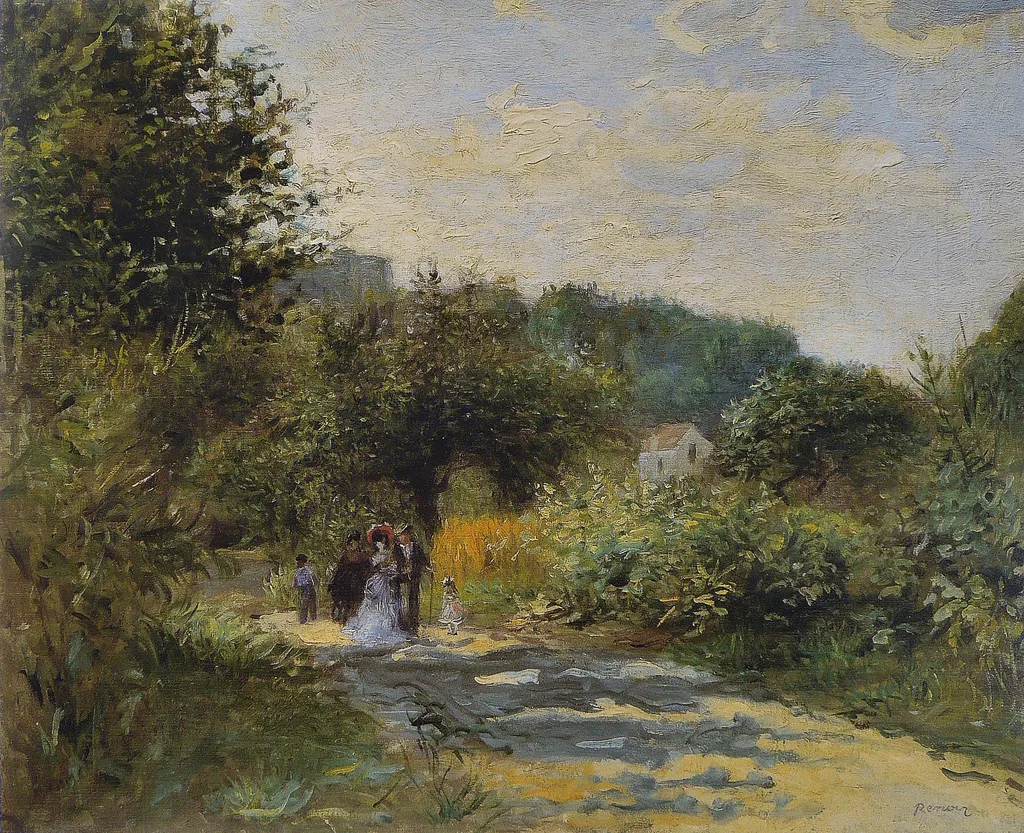 A Road in Louveciennes, by Pierre-Auguste Renoir, oil, 1870