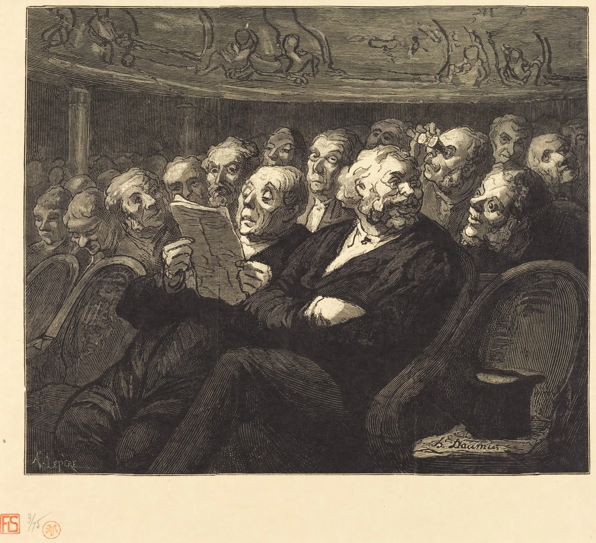 Les Fauteuils d'orchestre, detail
